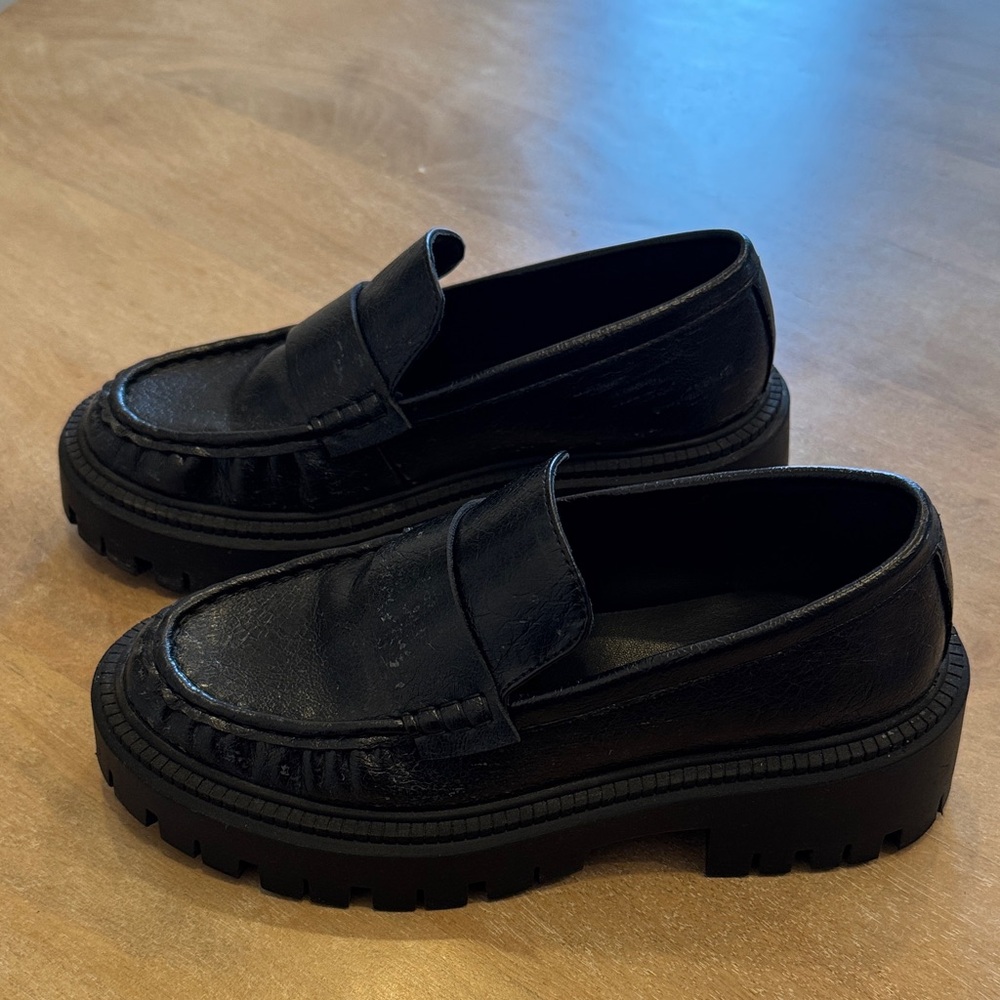 Black Chunky platform Lug Sole Topshop